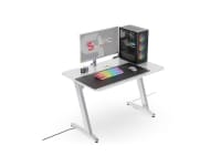 SPC Gear GD100 Onyx White Gaming Desk, gaming table (white/silver)