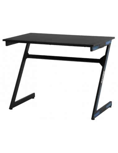 Gaming skrivebord i stål og MDF 100 x 60 cm - Sort/Blå
