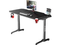 Ultradesk Frag Gaming Desk, sort med sort måtte