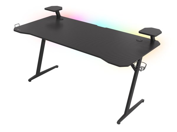 Genesis Holm 510 RGB Skrivebord Stålramme Sort Gaming