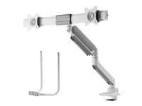 Neomounts DS75-450WH2 - Monteringssæt (drejelig arm, øjeklemme, topfiksklemme) - fuld bevægelse - for 2 LCD displays - hvid - skærmstørrelse: 17-32 - skrivebord
