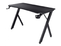 Trust GXT 700 Omnius - Skrivebord - rektangulær med kontureret side - sort - sort base