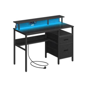 Gaming bord med LED lys 55 x 120 x 77 cm med skuffesektion